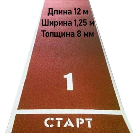 Купить Дорожка для разбега 12 м х 1,25 м. Толщина 8 мм в Новокубанске 